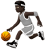 ⛹🏿 person bouncing ball: dark skin tone display on Apple